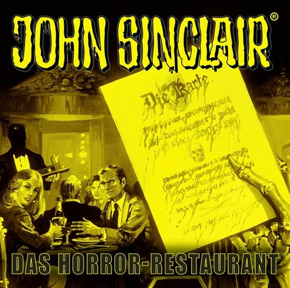 Albumcover mit einer Gruppe von Leuten in einem Restaurant und einer handschriftlichen Notiz.