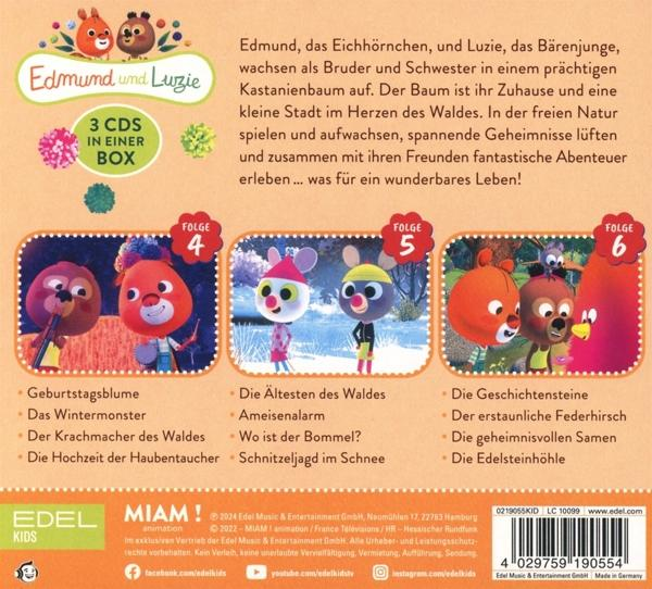 Die "Edmund und Luzie" DVD-Box mit 3 CDs zeigt Szenen aus dem Wald.