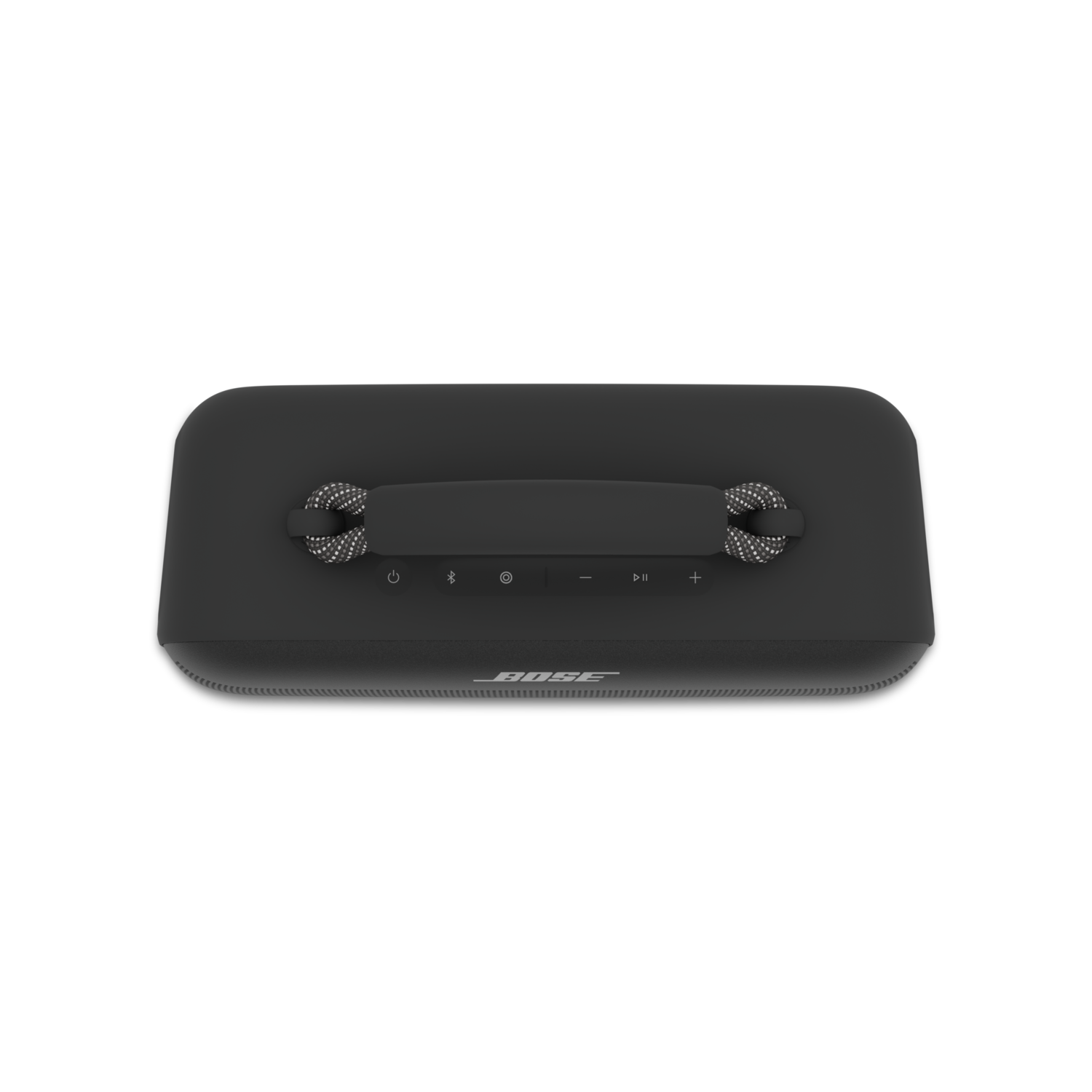 Black speaker with handle and buttons, Bose logo on the bottom.