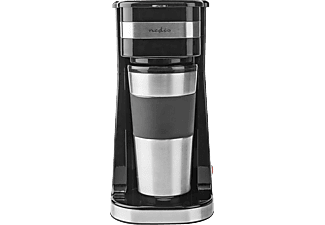 NEDIS KACM300FBK Filteres kávéfőző, 0.4 l, 1 csészés, fekete-ezüst