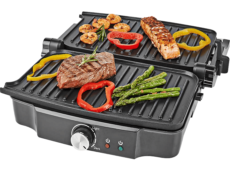 NEDIS KAGR131FSR Kontaktgrill, 1500 W, 27.8 x 17 cm, inox