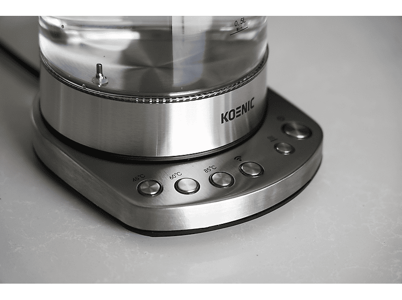 KOENIC KTM 221723 M Wasserkocher/ Teekocher (2200 Watt , Silber)