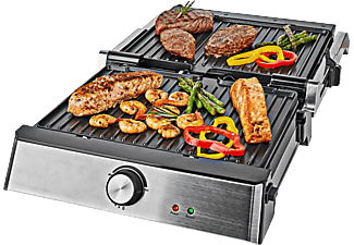 NEDIS KAGR151FSR Kontaktgrill, 2000 W, 29 x 23 cm, inox