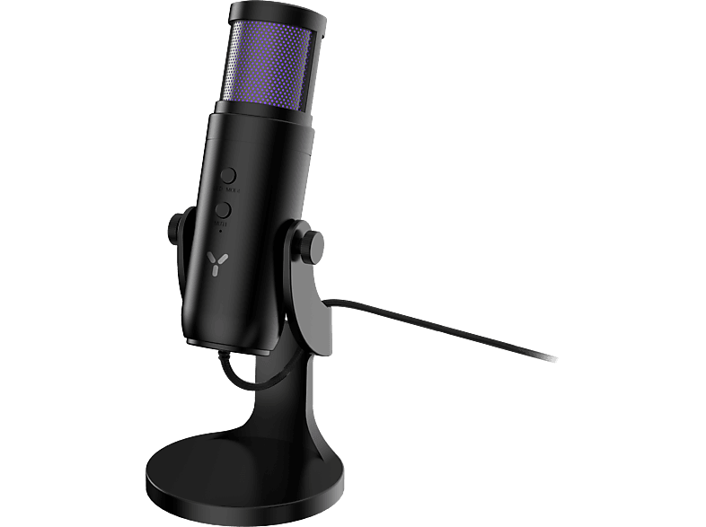 ISY IMI-2000 USB Streaming Microphone w. LED Microfon, Schwarz