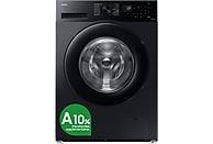Lave-linge noir, marque Samsung, autocollant d'économie A10 %.
