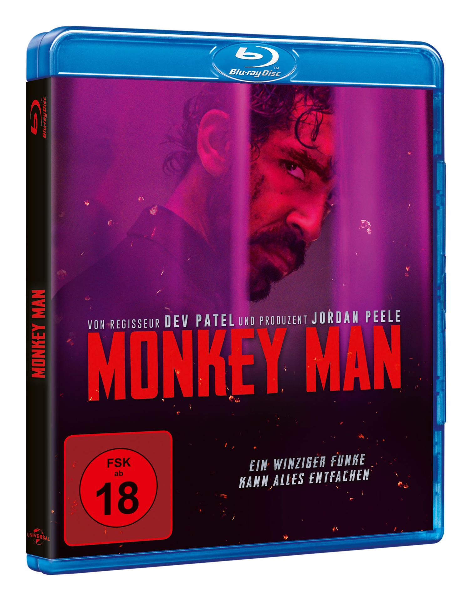 Blu-ray-Hülle des Films Monkey Man.