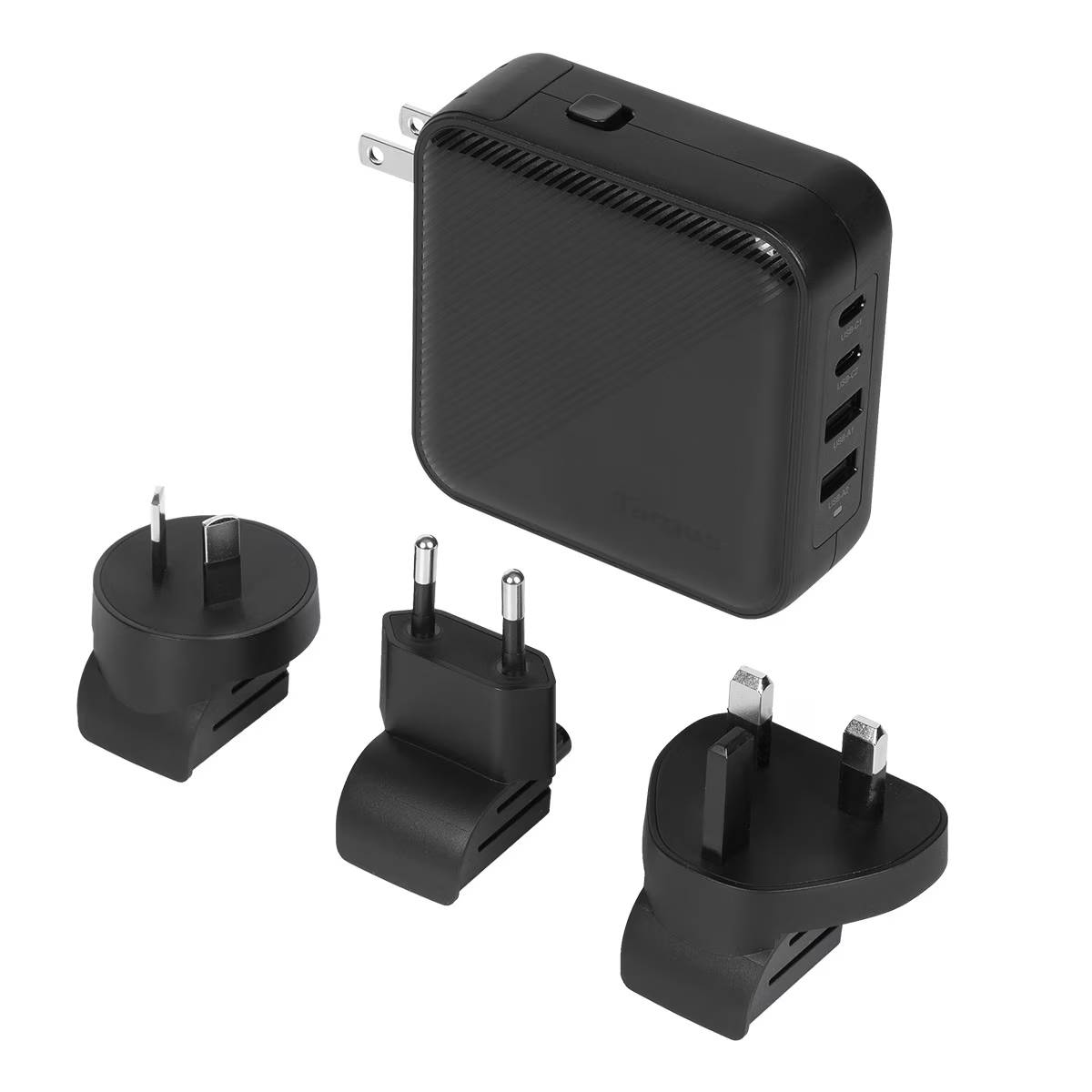 Cargador - Targus APA109GL, De pared, 100 W, 2 x USB-C 2 x USB-A, Negro