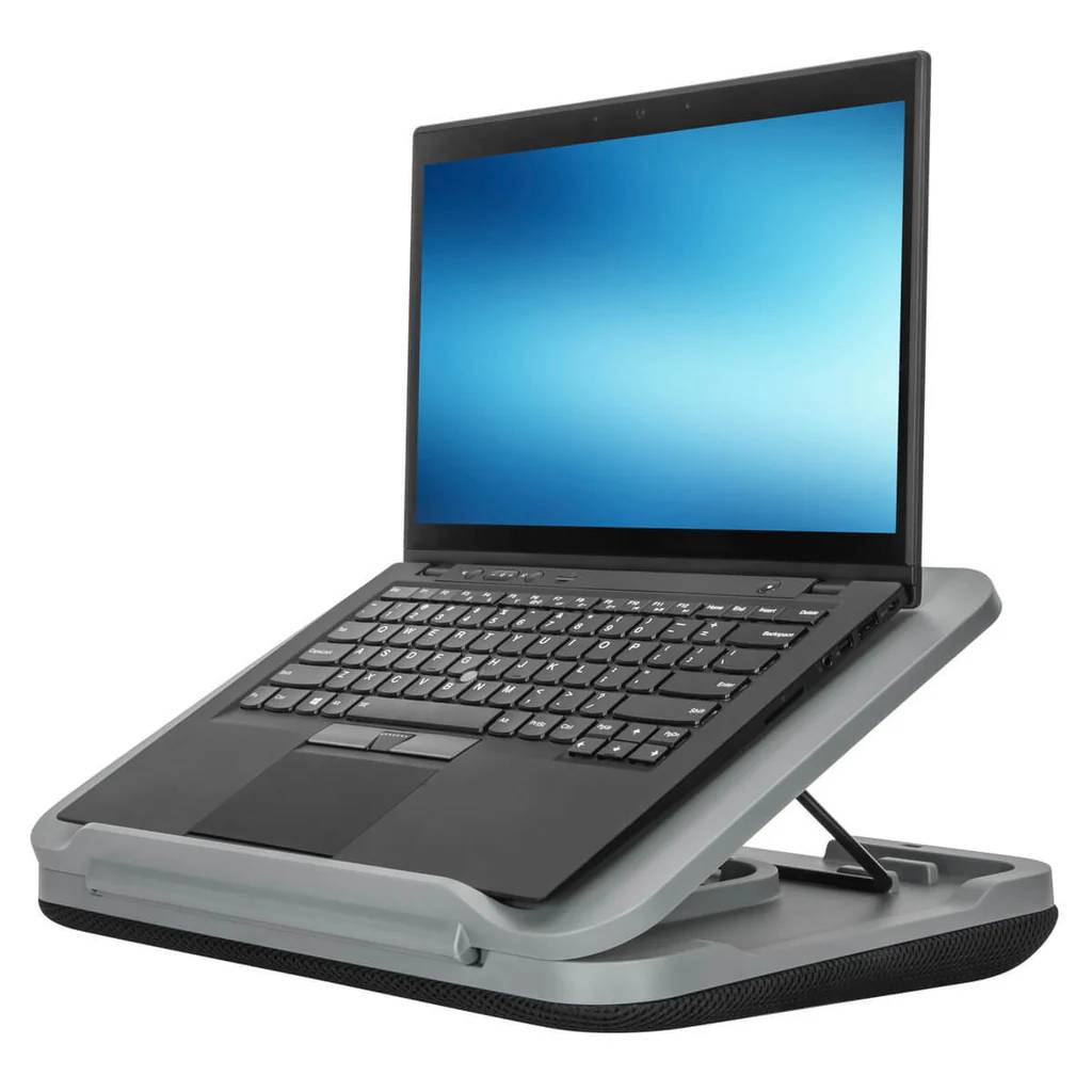 Soporte elevador - Targus AWE90GL, Ajustable en altura, Para portátiles de 18", Gris