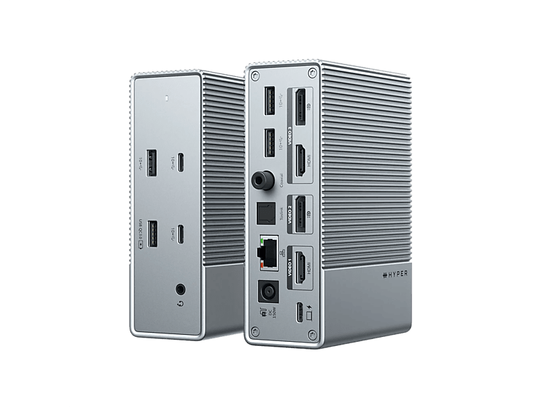 Hyper HDG215-EU, 15 puertos, 100W, Gris