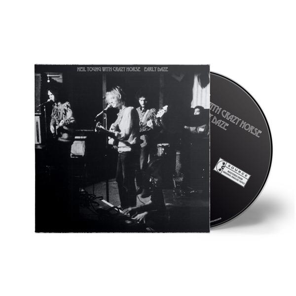 Neil Young with Crazy Horse, Early Daze album borítója, a zenekar tagjaival és egy bakelitlemezzel.