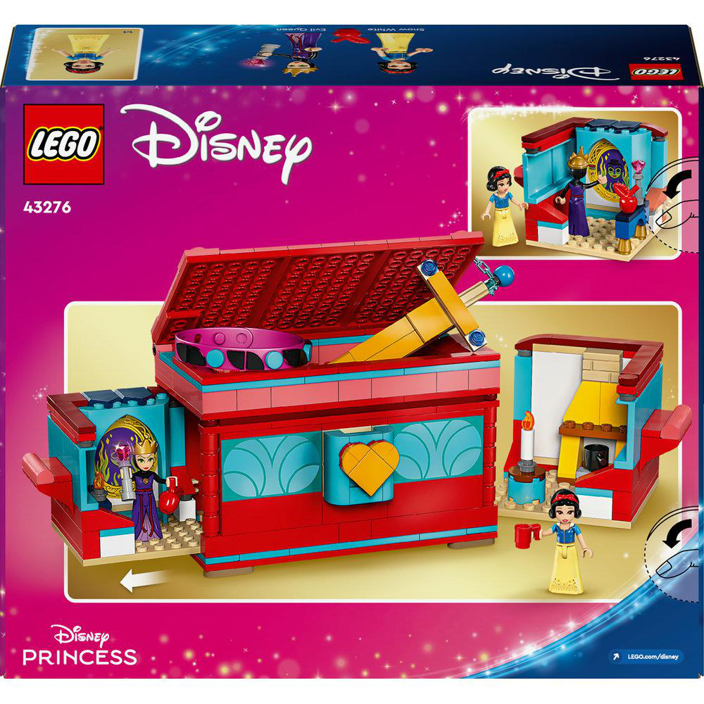 Lego Disney Princess Box-Set mit Figuren von Schneewittchen und einer Schlossszene.