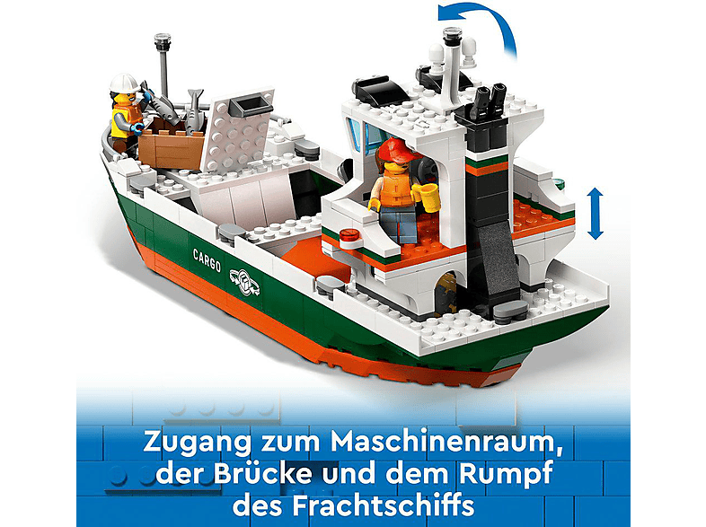 Thumbnail - LEGO City 60422 Hafen mit Frachtschiff Bausatz, Mehrfarbig