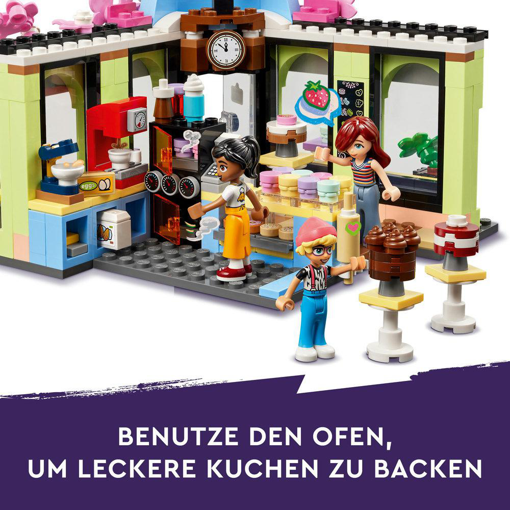 Lego-Set mit Menschen in einer Bäckerei, mit deutschem Text.