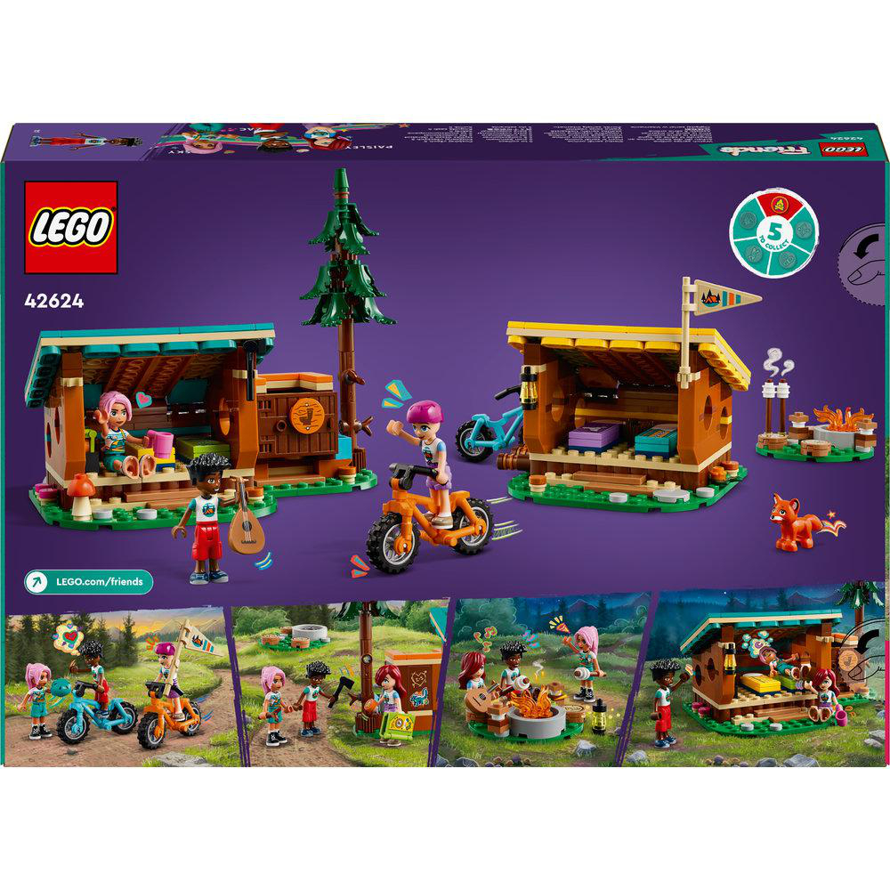 Ein Lego Friends Box-Set mit verschiedenen Szenen mit Lego-Figuren.