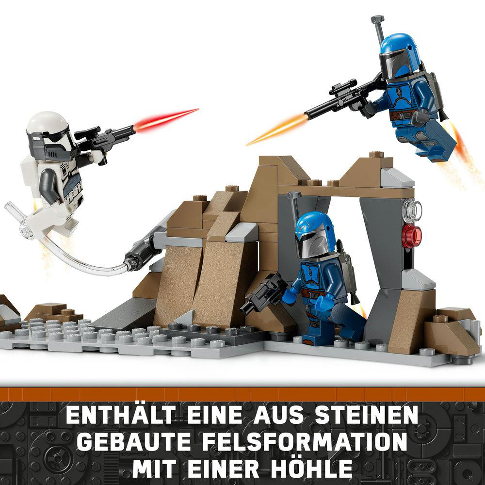 Lego-Set mit kämpfenden Menschen.