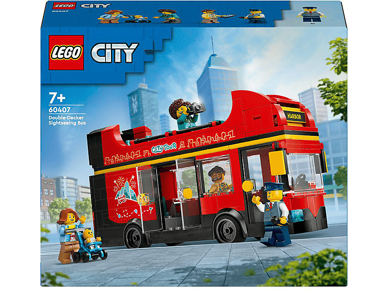 LEGO City 60407 Doppeldeckerbus Bausatz, Mehrfarbig