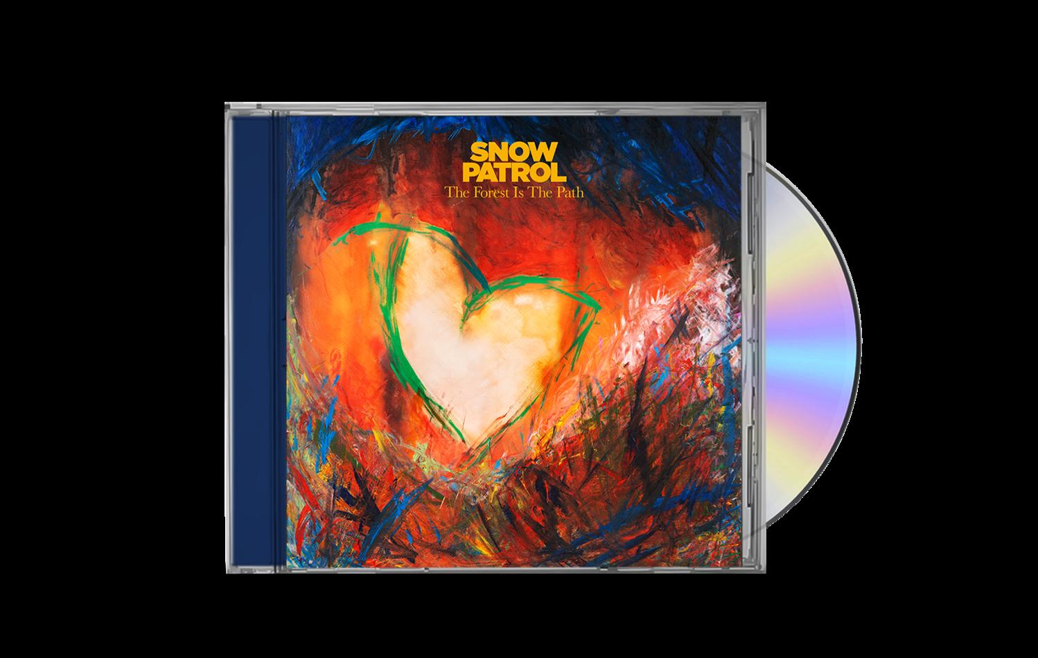 CD-Hülle mit einem bunten Gemälde in Herzform, mit der CD daneben.