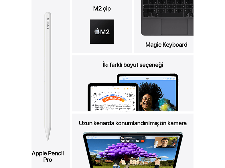 APPLE 11" iPad Air Wi-Fi 128GB Tablet Yıldız Işığı MUWE3TU/A_8