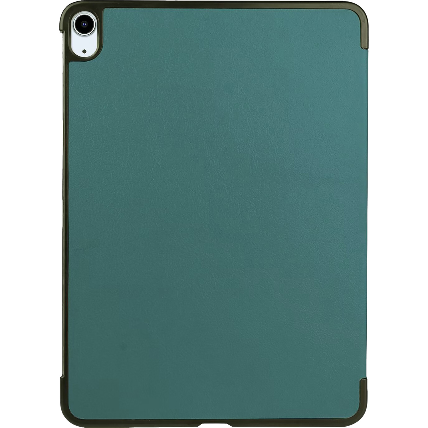 A teal-colored tablet with a black frame. The camera is visible in the top left corner.