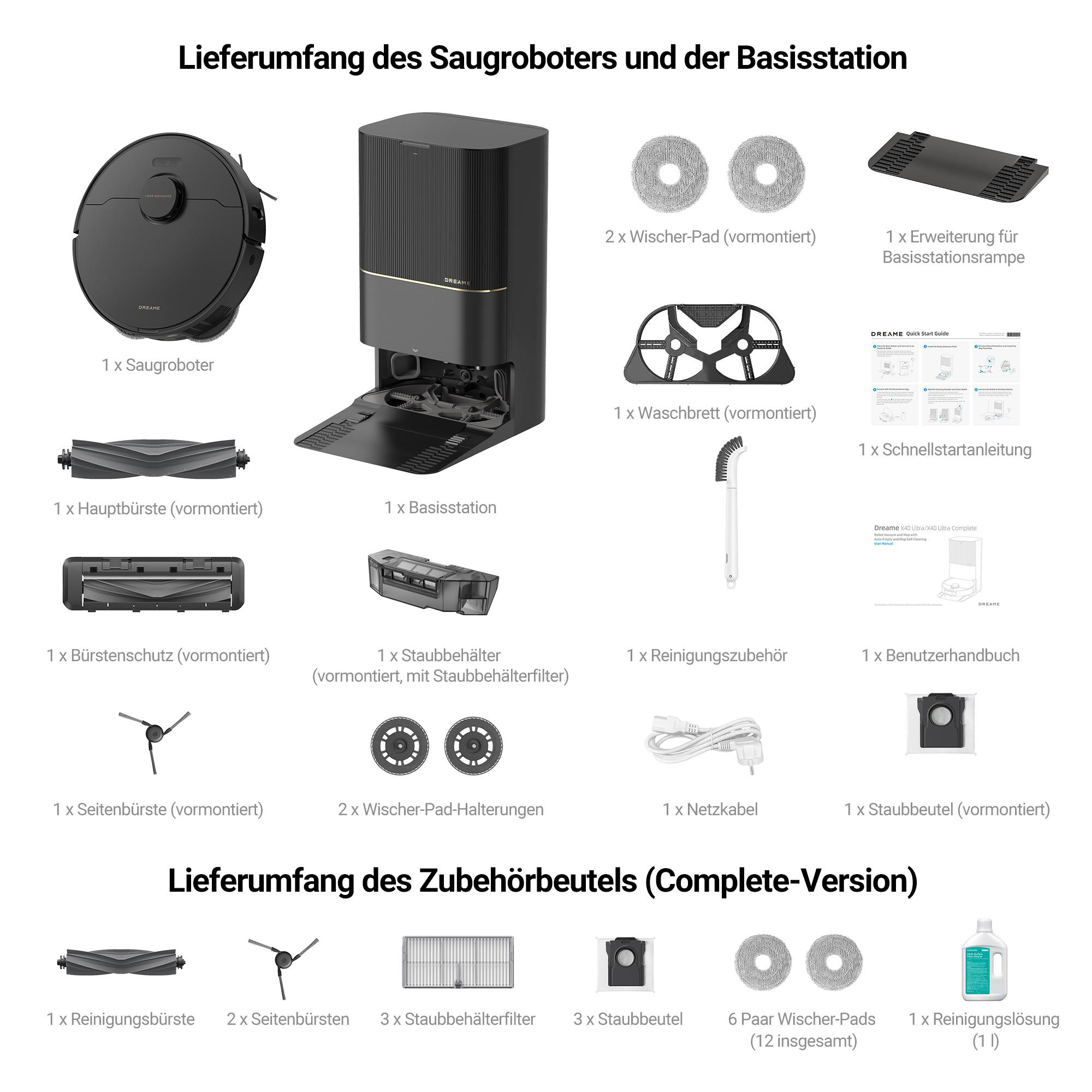 Roboter-Staubsauger und Zubehör.