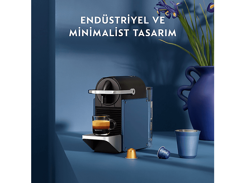 NESPRESSO D62 Pixie Kapsüllü Kahve Makinesi Mavi Fiyat & Özellik
