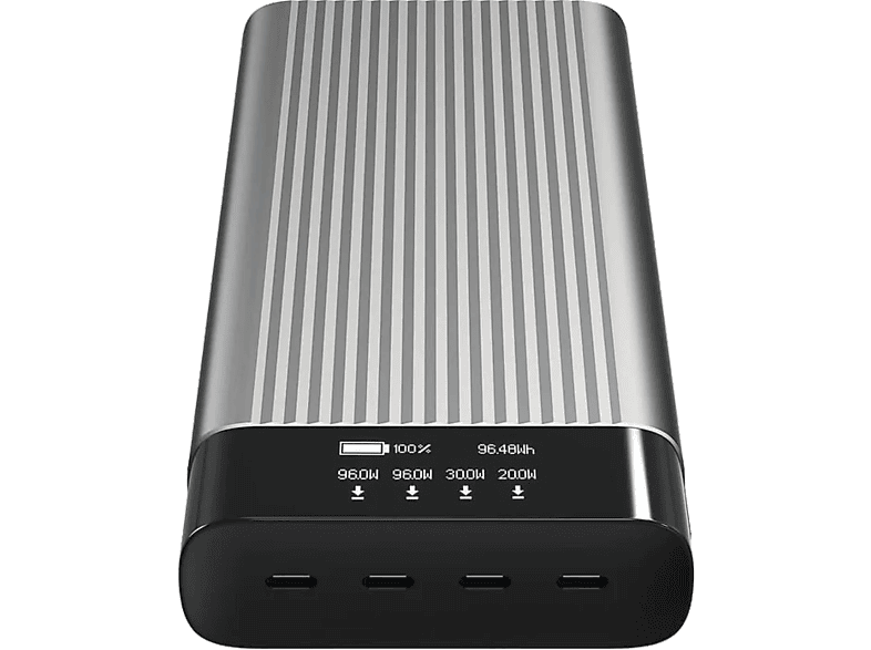 Powerbank - Hyper HJ245B, 27000 mAh, USB-C, 245 W, Gris