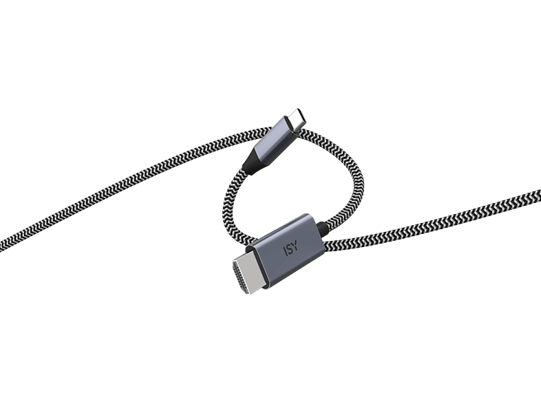 ISY IHD 9100 USB-C auf HDMI Kabel, Grau
