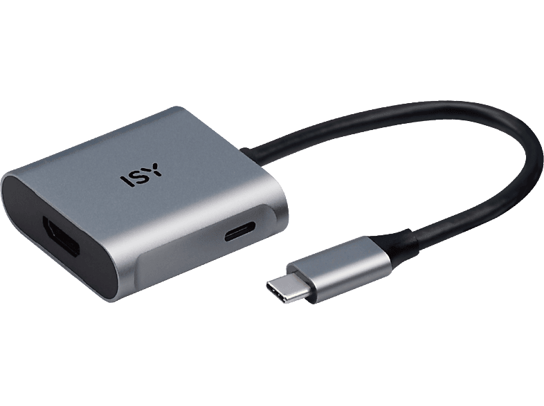 ISY IAD 1015-1 USB-C Adapter, Silber Aluminium