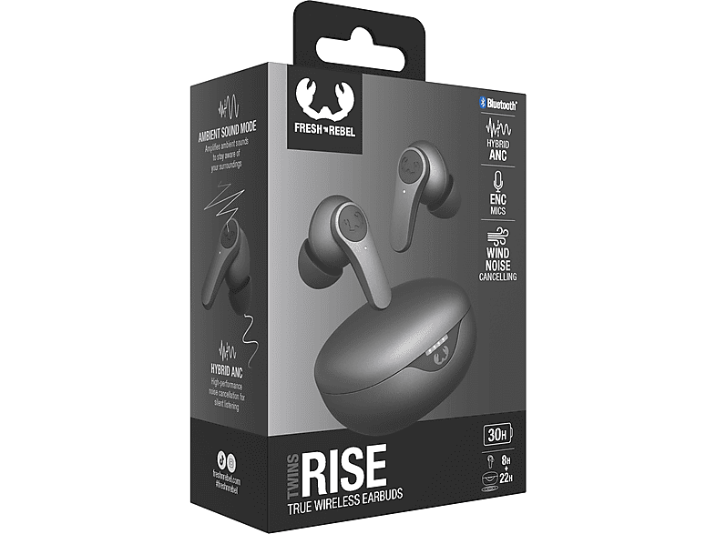 FRESH'N REBEL Twins Rise TWS ANC ENC Bluetooth Kulak İçi Kulaklık Fırtına Grisi_0