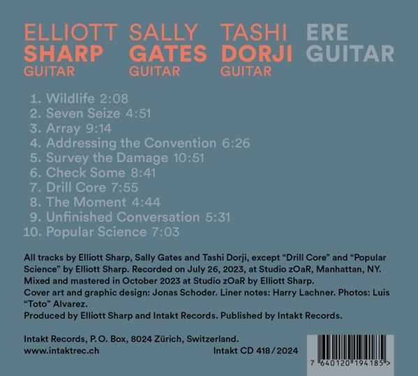 Elliott Sharp - Sally Gates - Tashi Dorji - Ere Guitar  - (CD)