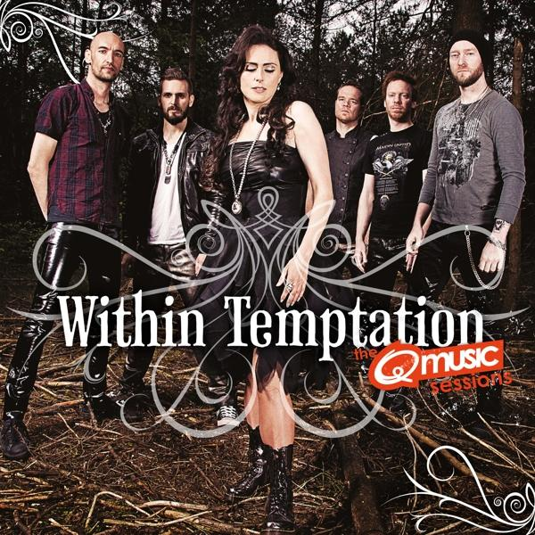 Album borító, 'Within Temptation' együttes az erdőben. Nő fekete ruhában, a zenekar tagjai körülötte.
