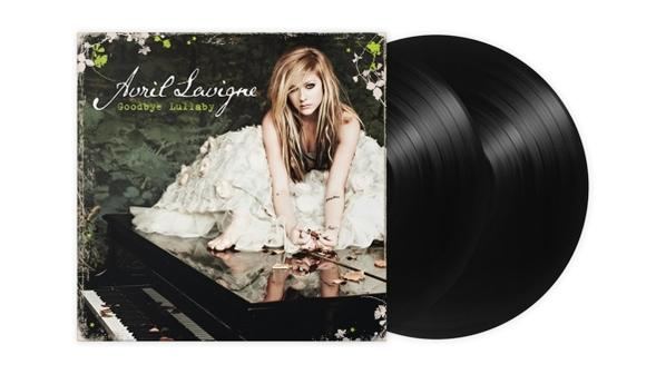 Vinyl hanglemez készlet Avril Lavigne album borítójával a zongoránál. Két fekete vinyl.