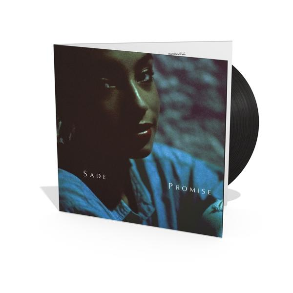Sade album borítója: Nő arca és fekete bakelit lemez fehér háttéren.