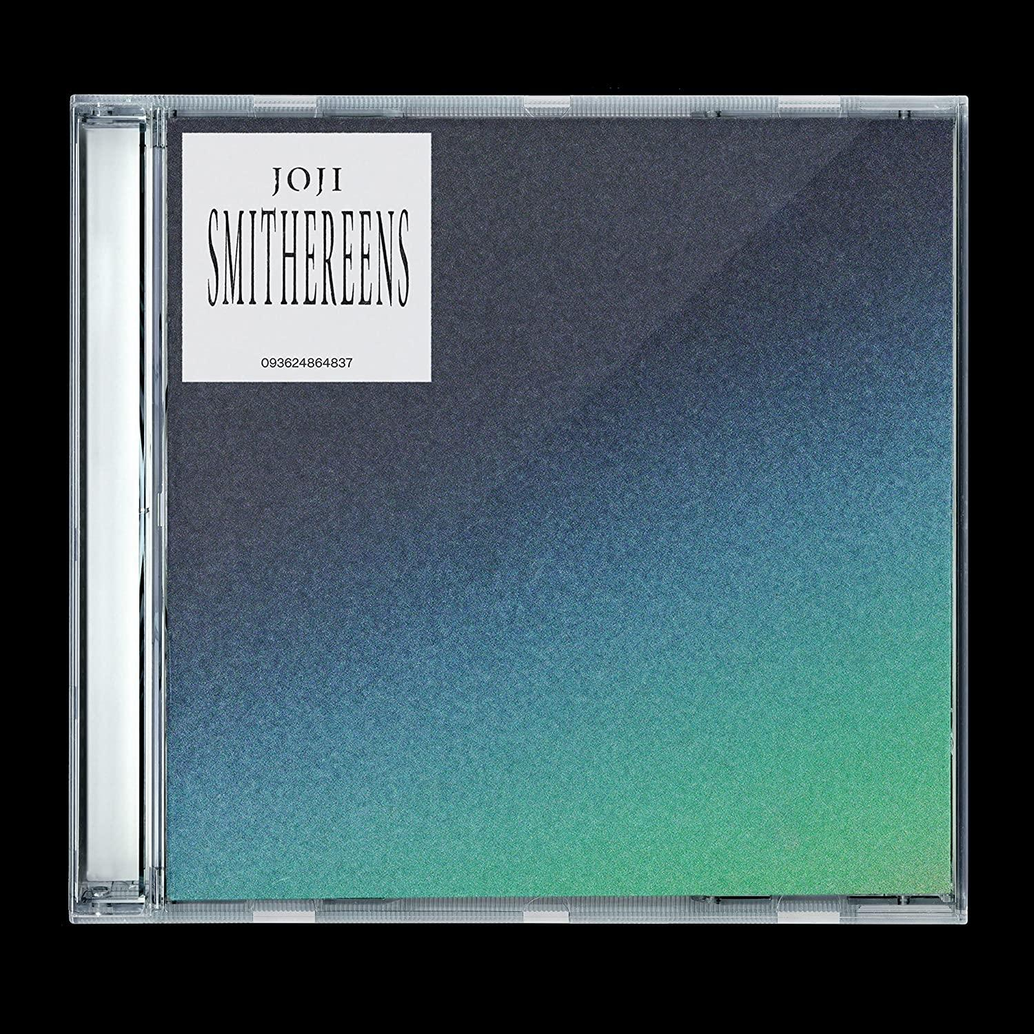 CD-Hülle mit JOJI SMITHEREENS-Aufschrift und Farbverlauf von Blau nach Grün.