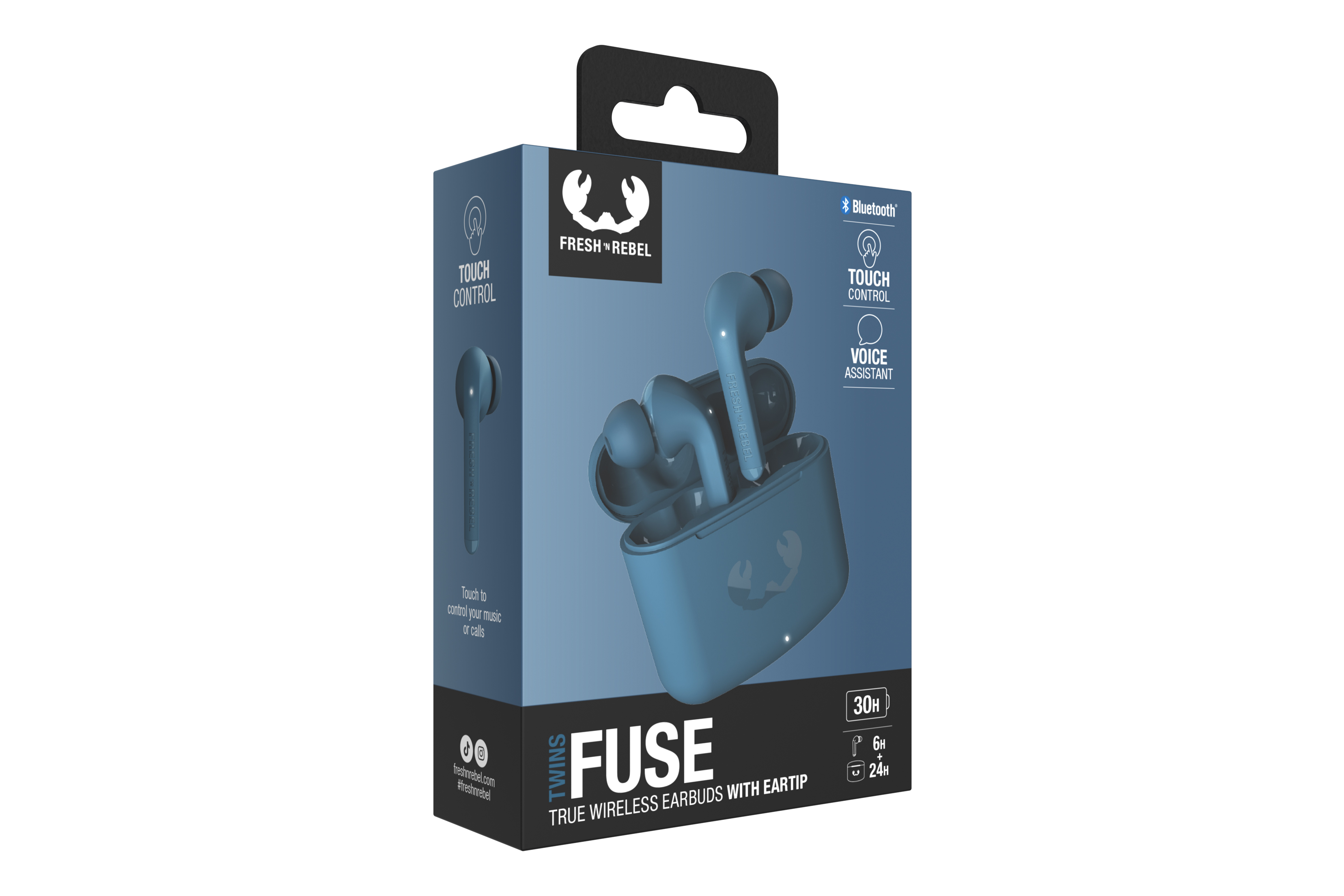 FRESH'N REBEL Twins Fuse TWS Bluetooth Kulak İçi Kulaklık Çelik