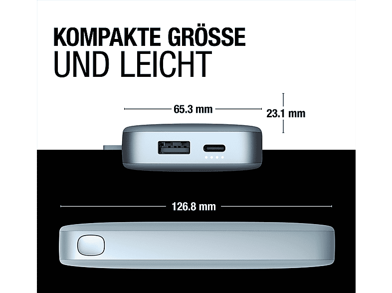 Thumbnail - FRESH N REBEL 2PB12100DB Ultra Fast Charging und 20W Powerbank 12000 mAh Dusky Blue