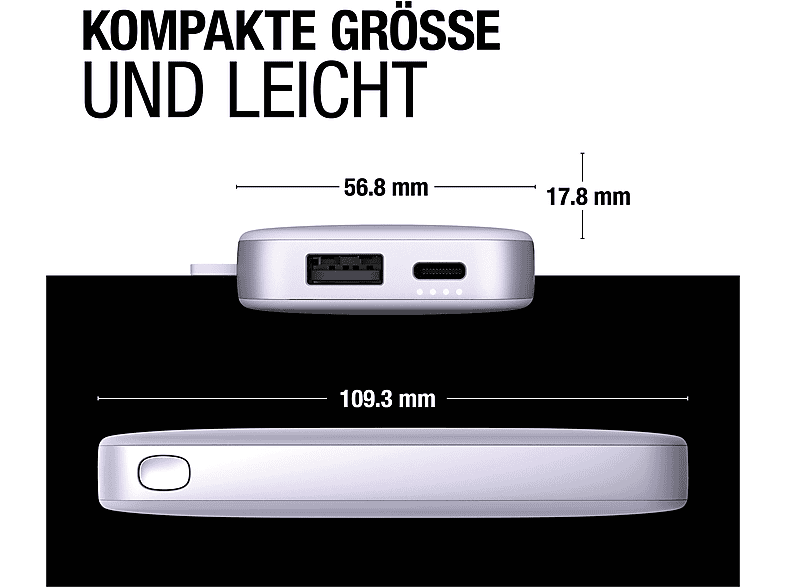 Thumbnail - FRESH N REBEL 2PB6100DL Fast Charging Powerbank 6000 mAh Dreamy Lilac