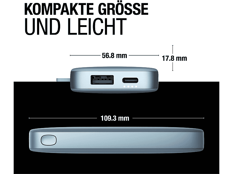 Thumbnail - FRESH N REBEL 2PB6100DV Fast Charging Powerbank 6000 mAh Dive Blue