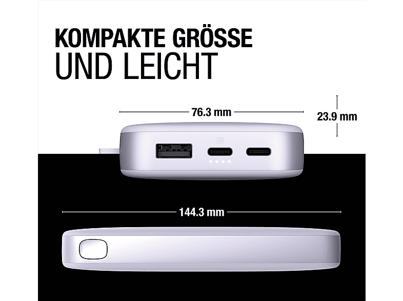FRESH N REBEL 2PB18100DL Ultra Fast Charging und 20W Powerbank 18000 mAh Dreamy Lilac