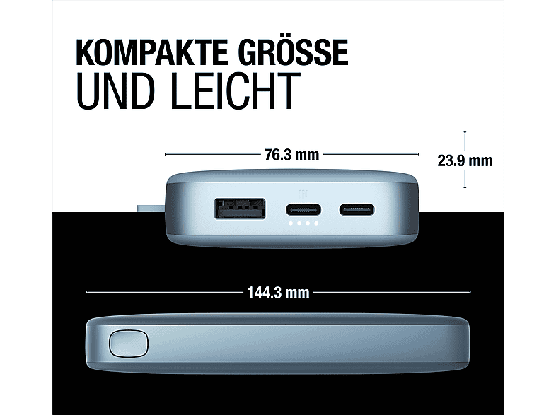 FRESH N REBEL 2PB18100DV Ultra Fast Charging und 20W Powerbank 18000 mAh Dive Blue
