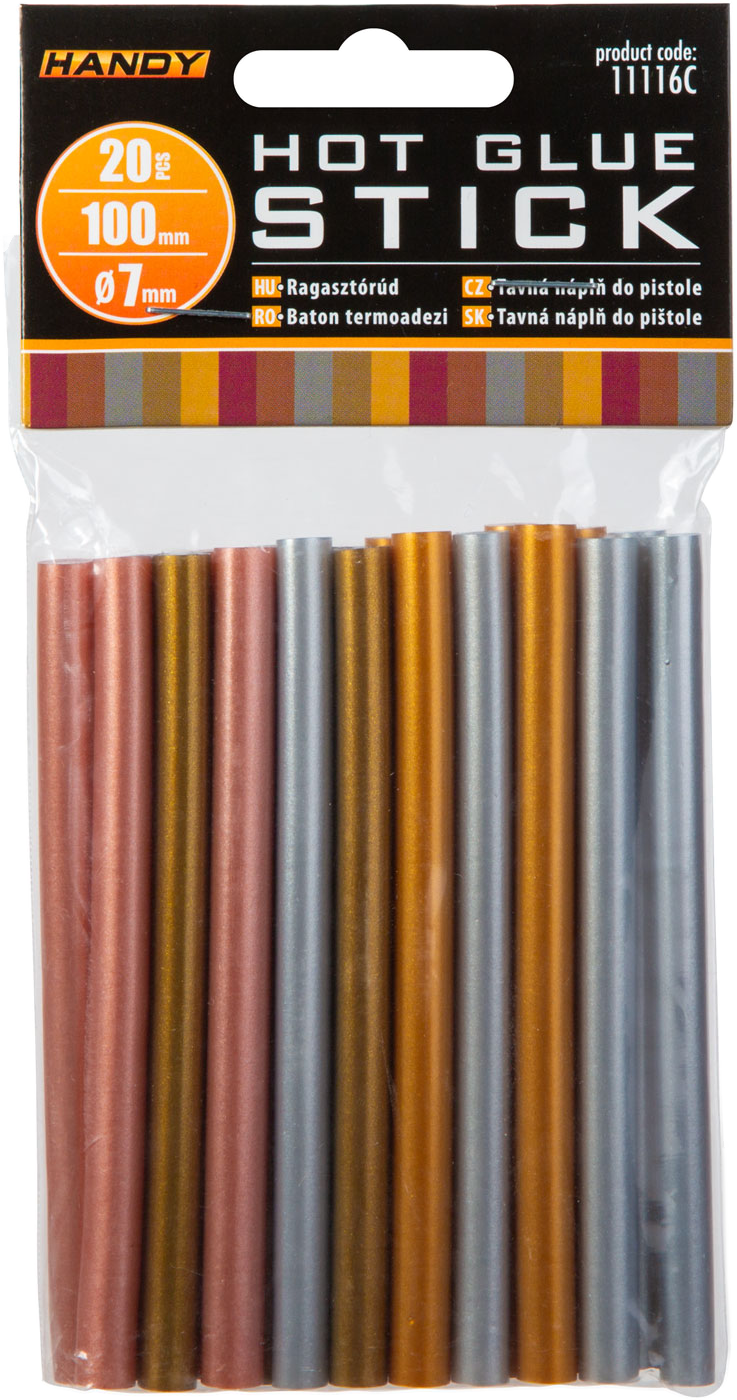 HANDY Ragasztórúd, metál színes, 7 x 100 mm, 20 db (11116C)