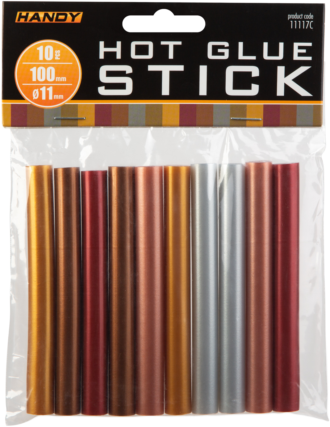 HANDY Ragasztórúd, metál színes, 11 x 100 mm, 10 db (11117C)