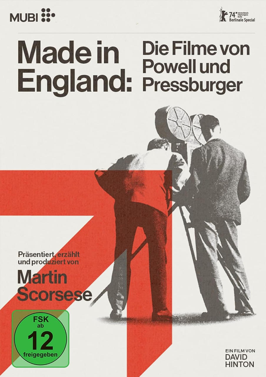 DVD-Cover mit zwei Männern, die mit einer alten Kamera filmen. Schwarz-Weiß-Foto mit roten Elementen.