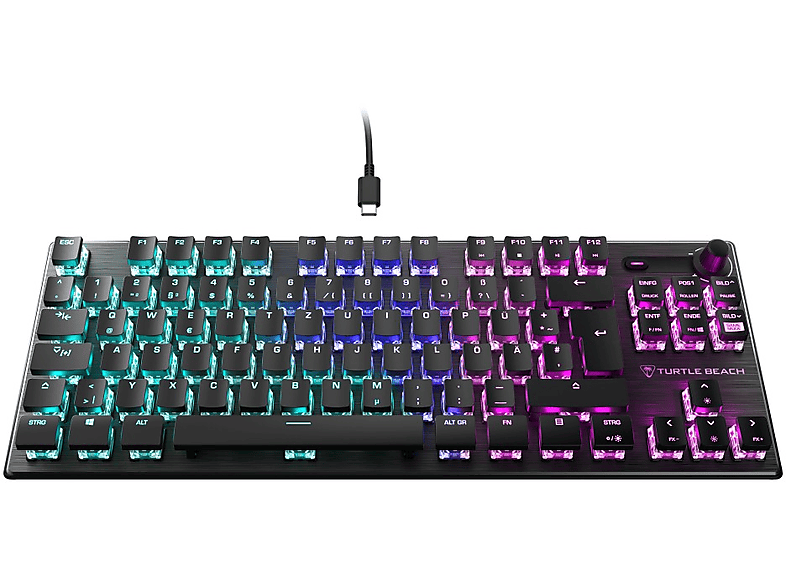 Thumbnail - TURTLE BEACH Vulcan TKL, Gaming-Tastatur, kabelgebunden, Schwarz/bunt