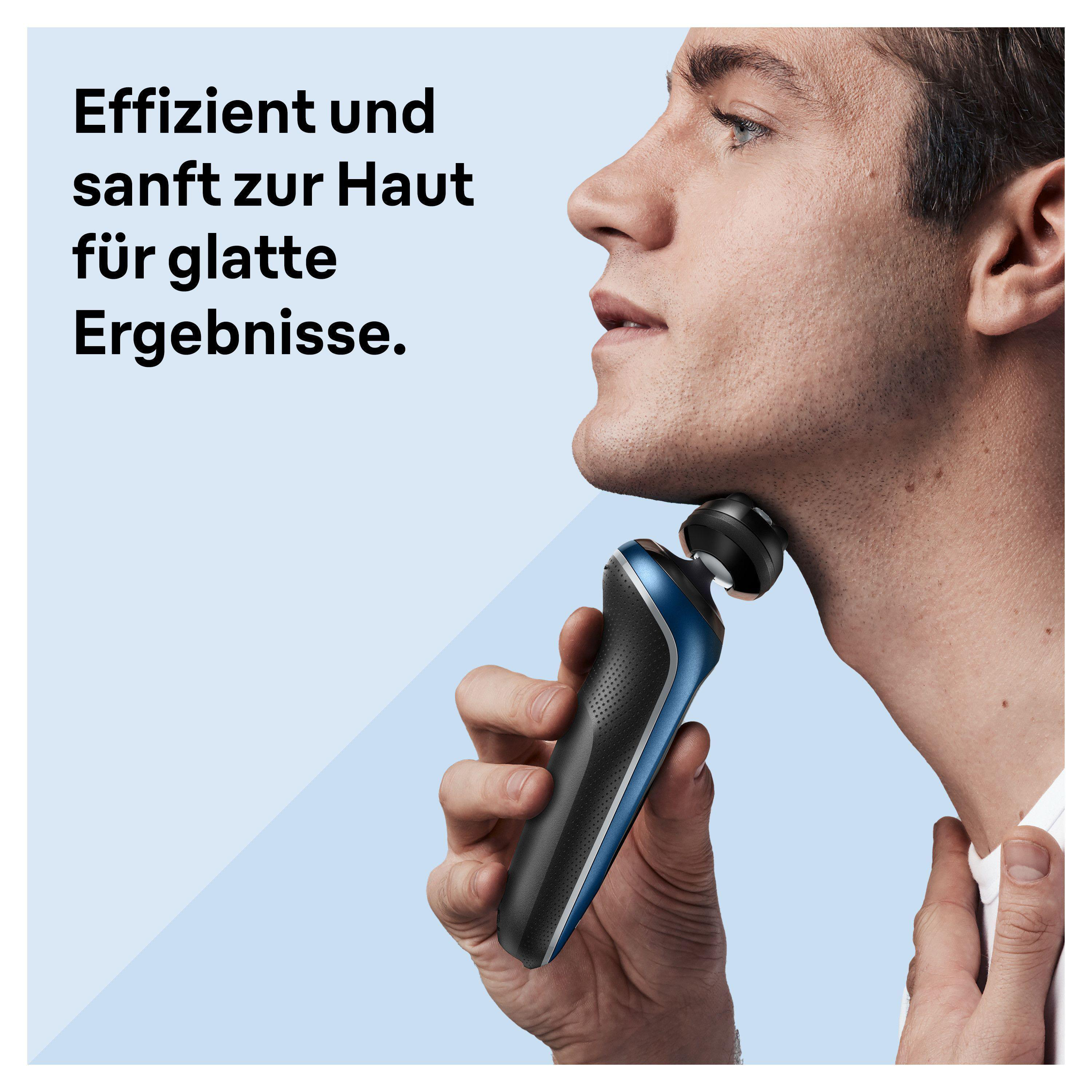 BRAUN 61-B4500cs Rasierer Series 6 Blau (Cassette, Reinigungsstation: Nein)