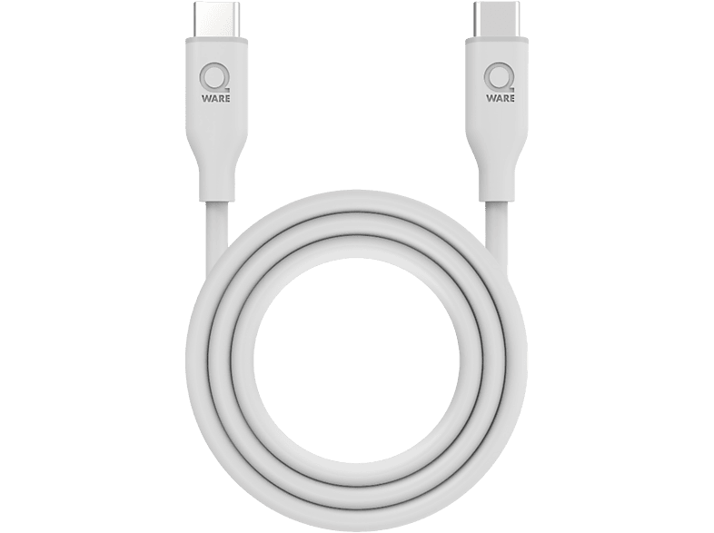 Qware Usb-c-naar-usb-c-kabel 1 M Wit afbeelding