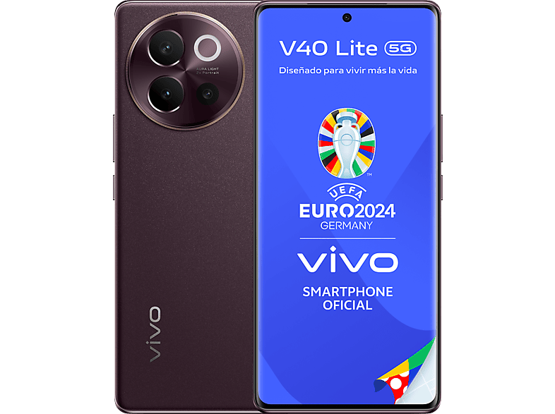 Móvil - Vivo V40 Lite, Classy Brown, 256 GB, 8 GB RAM, 6.78 