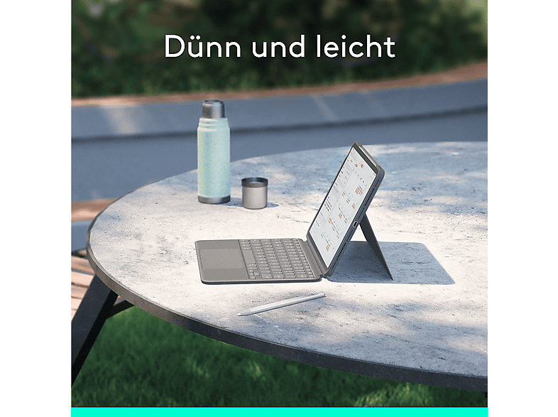 LOGITECH Combo Touch Tastatur-Case, für iPad Air 11 Zoll (M2 und M3), iPad Air (5. Generation), Smart Connector, Graphite — Foto 5 von 5