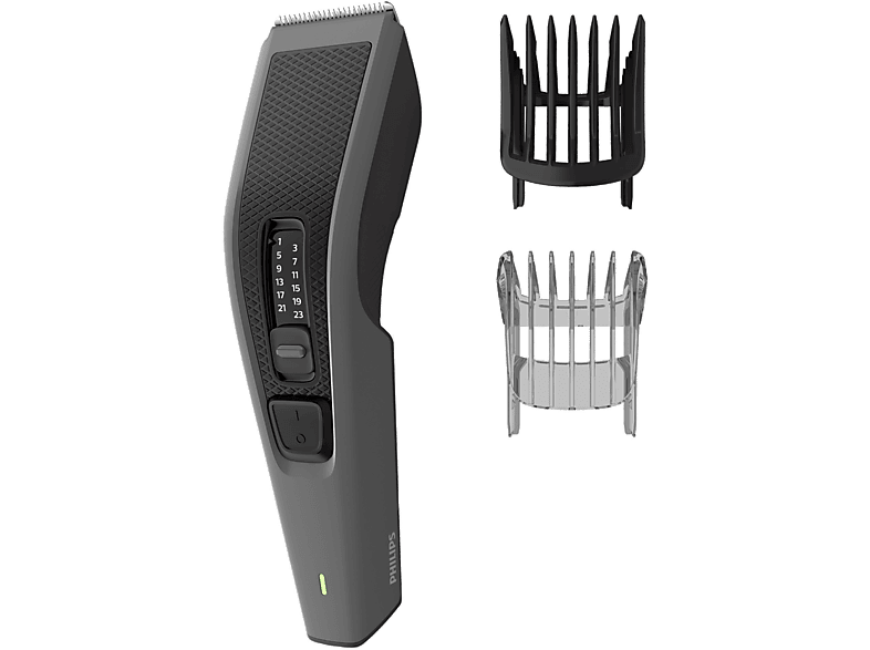 Cortapelos - Philips S5000 HC3525/15, 13 longitudes, 45 min autonomía, 3 cabezales, cepillo de limpieza, Gris