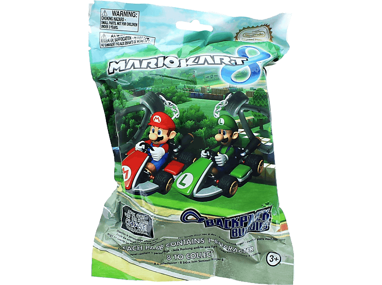 Llavero - Magicbox Mario Kart 8 Backpack Buddies, Colgante para mochila o llavero, Modelo aleatorio